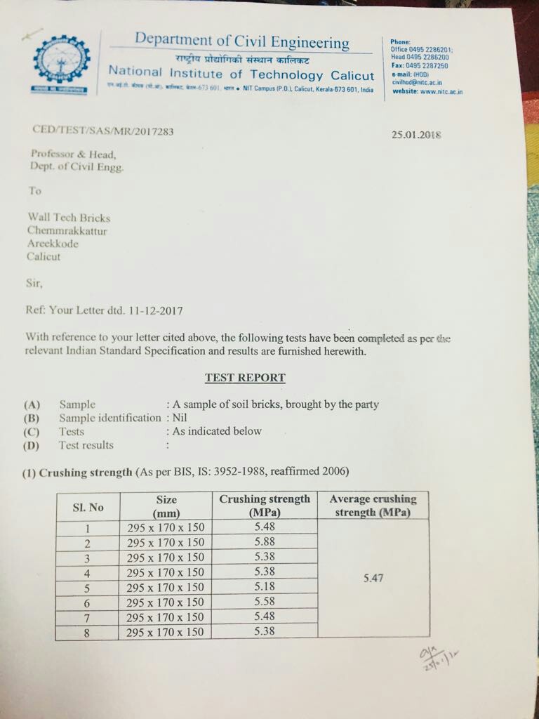 Crushing Test Report